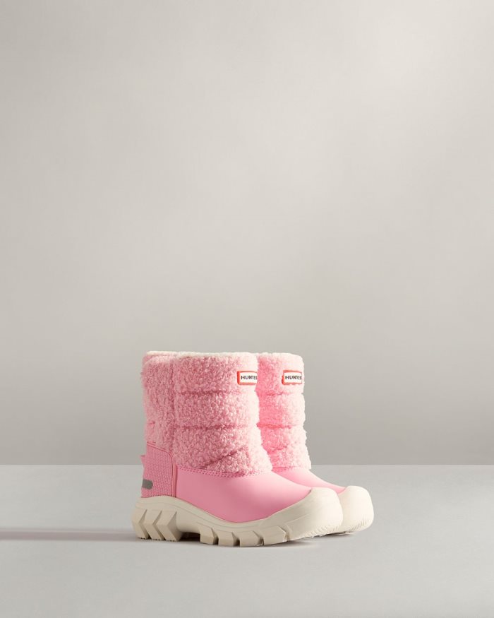 Pink Kids' Hunter Insulated Sherpa Snow Boots | cxealSVN