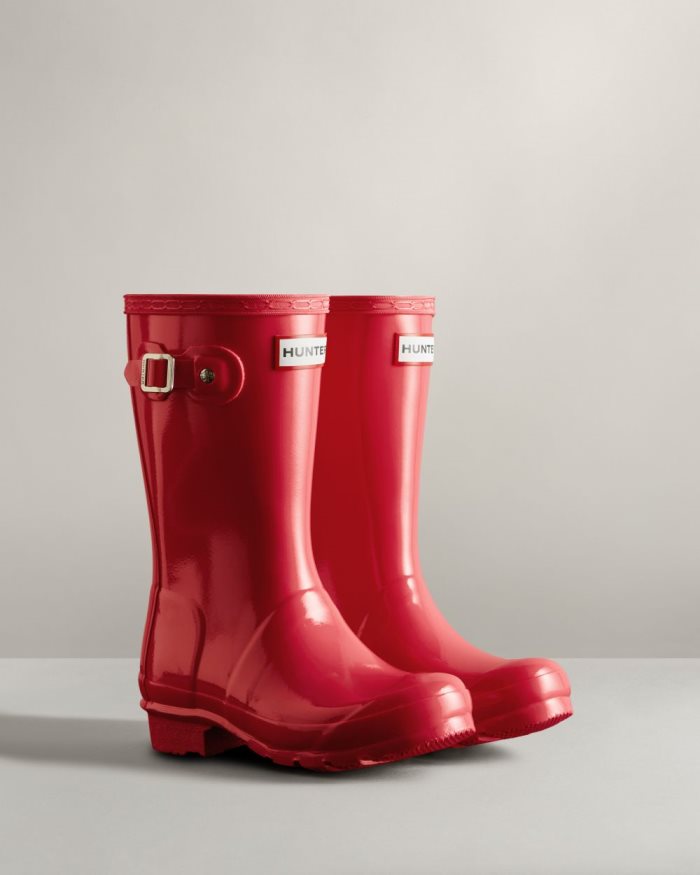 Pink Kids' Hunter Original Gloss Rain Boots | 6Kkpqww3