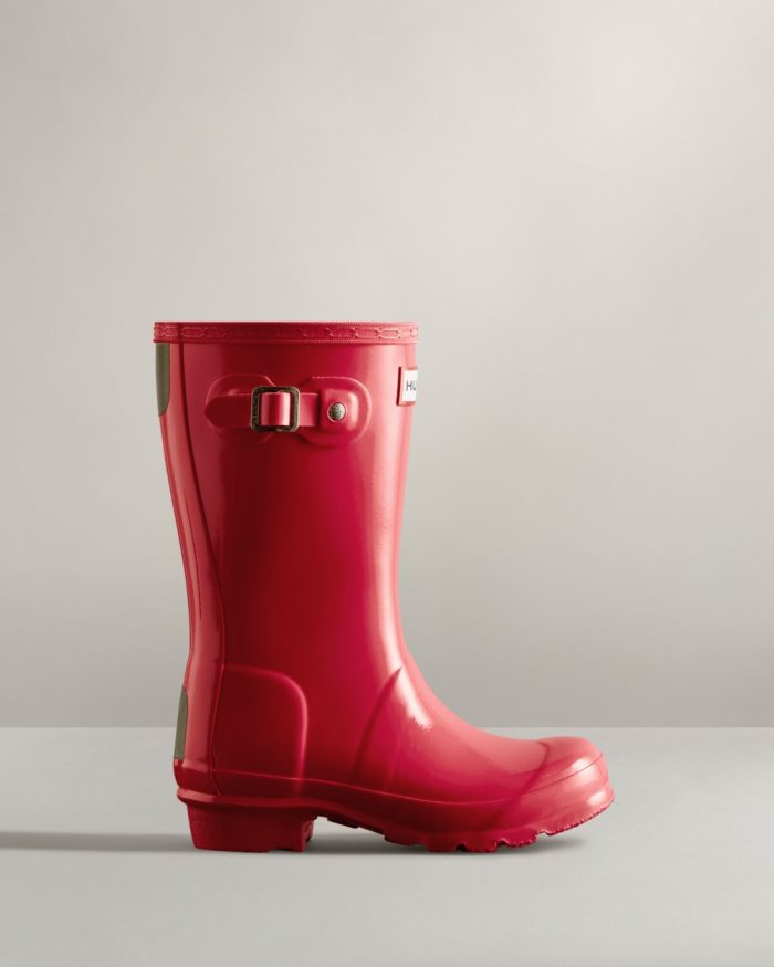 Pink Kids' Hunter Original Gloss Rain Boots | 6Kkpqww3