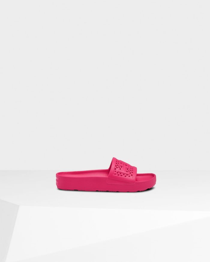 Pink Women's Hunter Lightweight Moulded Slides | W4SJQvwV