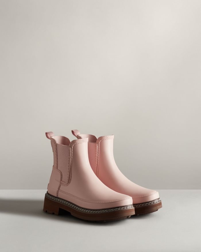 Pink Women's Hunter Refined Stitch Detail Chelsea Boots | tvxIblgE