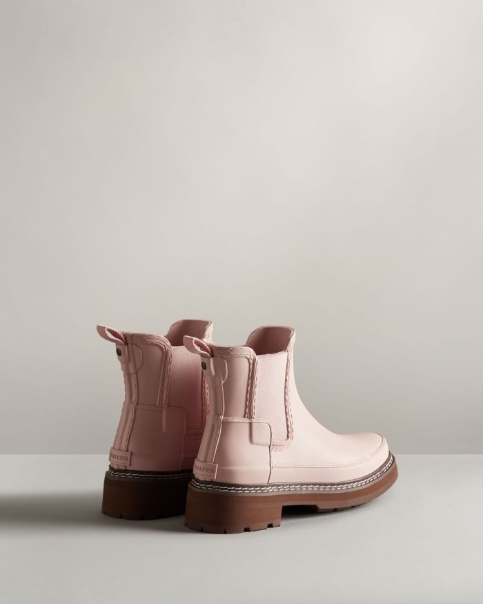 Pink Women's Hunter Refined Stitch Detail Chelsea Boots | tvxIblgE