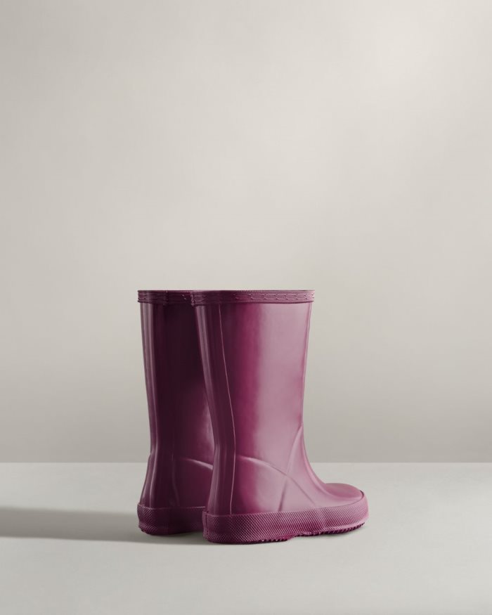 Purple Kids' Hunter Original First Classic Gloss Rain Boots | 8IMVq4Ke