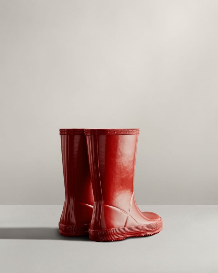 Red Kids' Hunter Original First Classic Gloss Rain Boots | kNqMXSxF