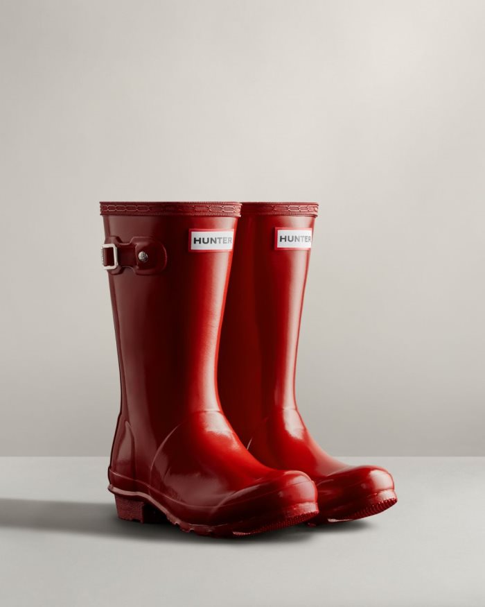 Red Kids' Hunter Original Gloss Rain Boots | E3EH1HMd