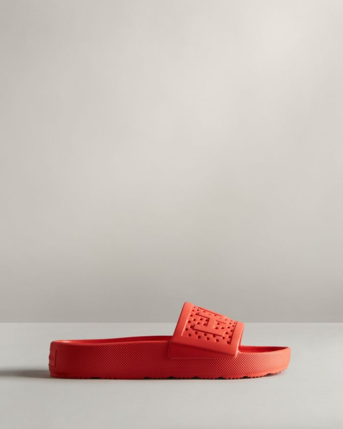 Red Men's Hunter Lightweight Moulded Slides | 3G8HlnwU