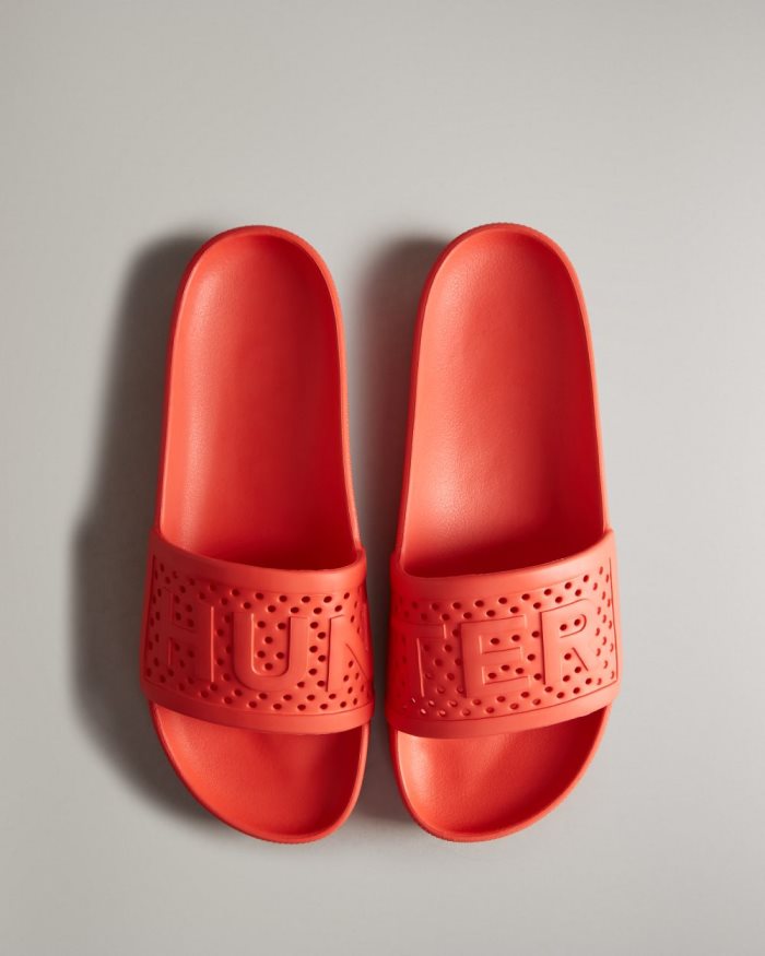 Red Men's Hunter Lightweight Moulded Slides | 3G8HlnwU