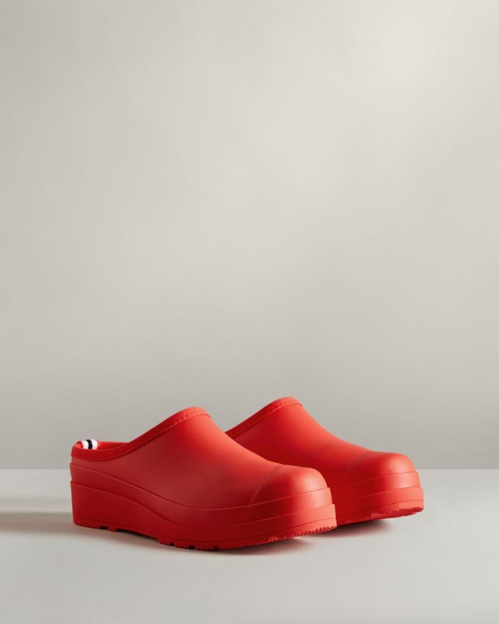 Red Women's Hunter Play Clogs | iBcSycAZ