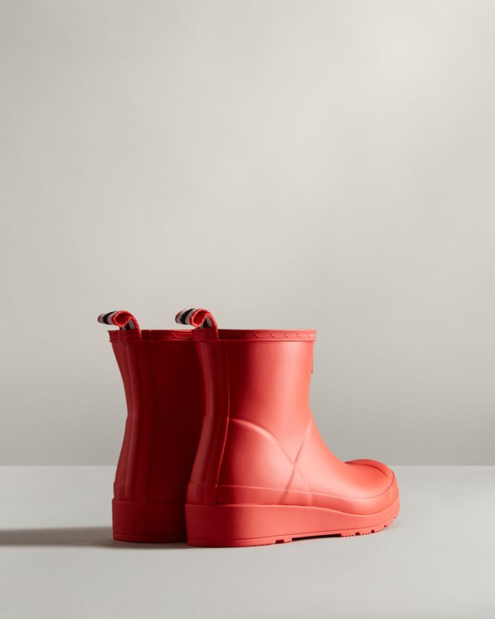 Red Women's Hunter Play Short Rain Boots | HEDSpzi2