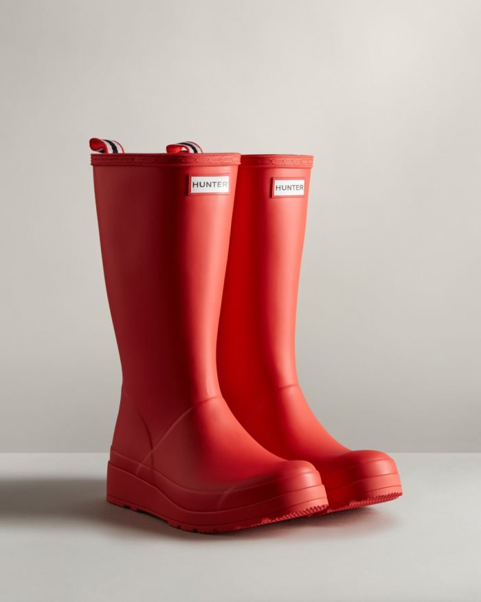 Red Women's Hunter Play Tall Rain Boots | L9AlpCmM