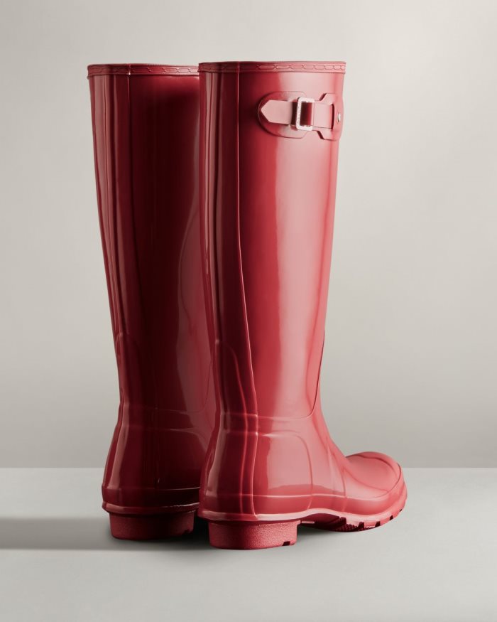 Rose Women's Hunter Original Tall Gloss Rain Boots | 4047pXkt