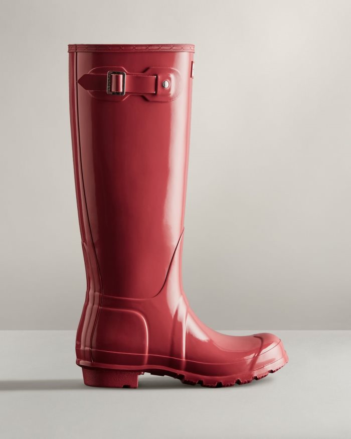 Rose Women\'s Hunter Original Tall Gloss Rain Boots | 4047pXkt