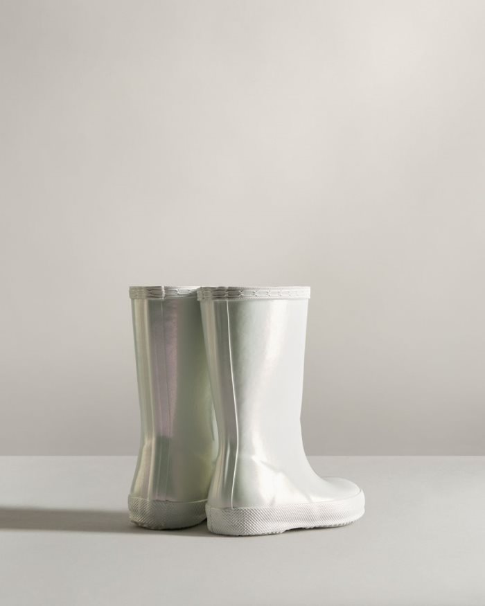 Silver Kids' Hunter First Classic Nebula Rain Boots | 803wt6Xn