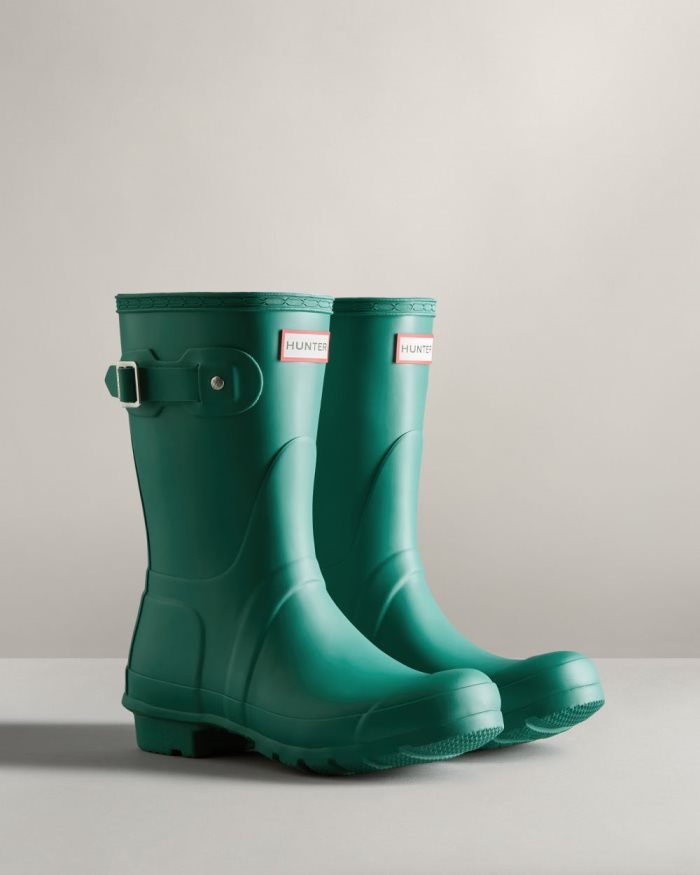 Turquoise Women's Hunter Original Short Rain Boots | 1k5QU2BW