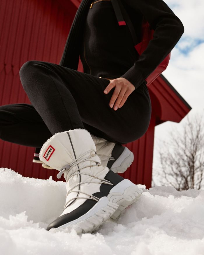 White Women's Hunter Insulated Recycled Polyester Snow Boots | kbvuRWre