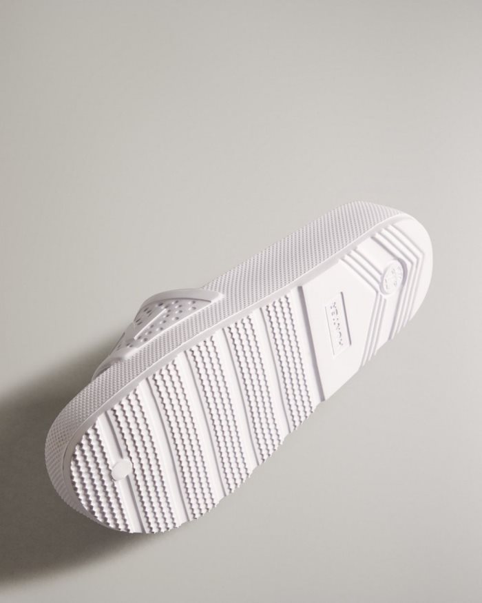 White Women's Hunter Lightweight Moulded Slides | ctjuQNCO