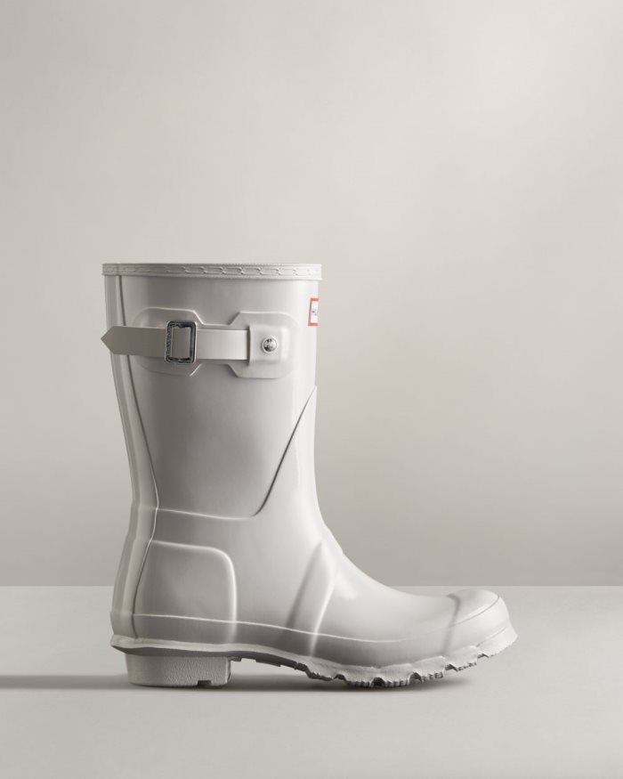 White Women\'s Hunter Original Short Gloss Rain Boots | Aq2Mu5k8