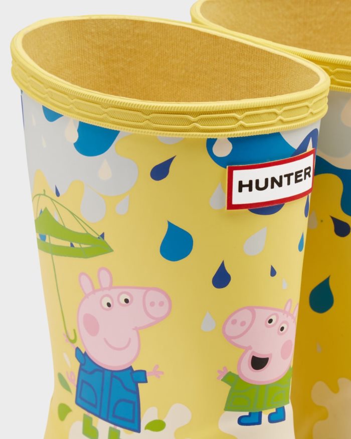 Yellow Kids' Hunter First Peppa Pig Muddy Puddles Rain Boots | yf2QxiAi