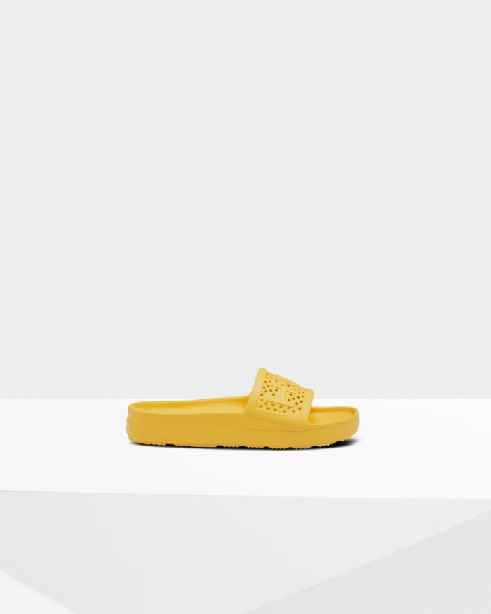 Yellow Women's Hunter Lightweight Moulded Slides | w5HBwVVQ