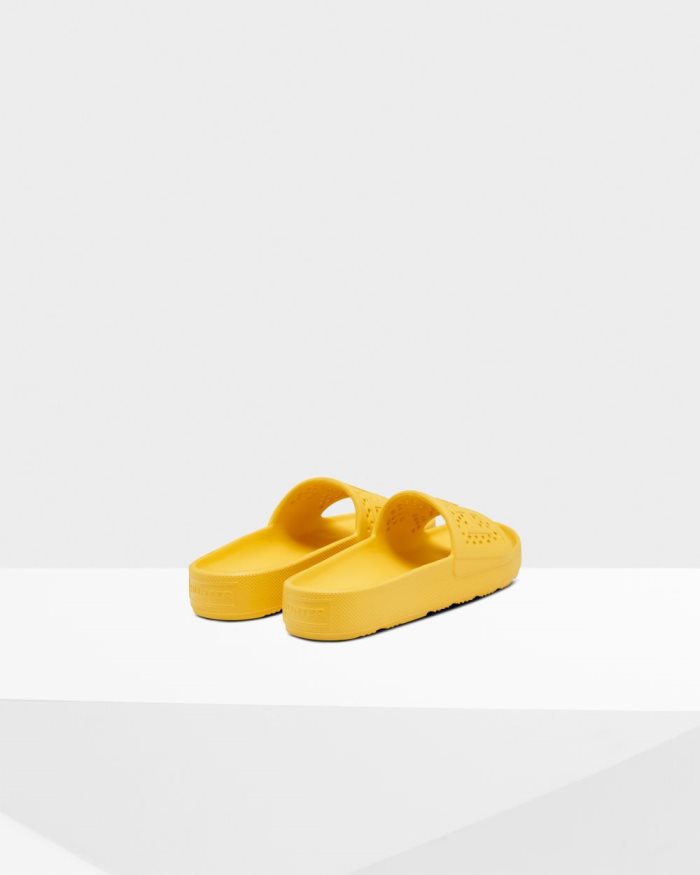 Yellow Women's Hunter Lightweight Moulded Slides | w5HBwVVQ