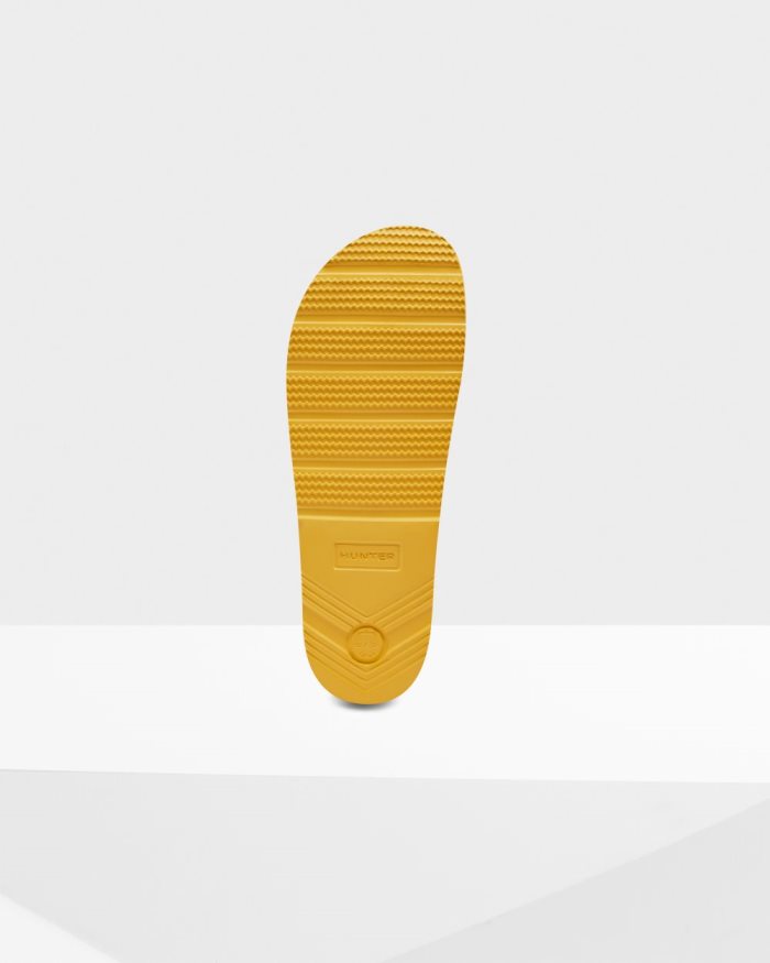 Yellow Women's Hunter Lightweight Moulded Slides | w5HBwVVQ