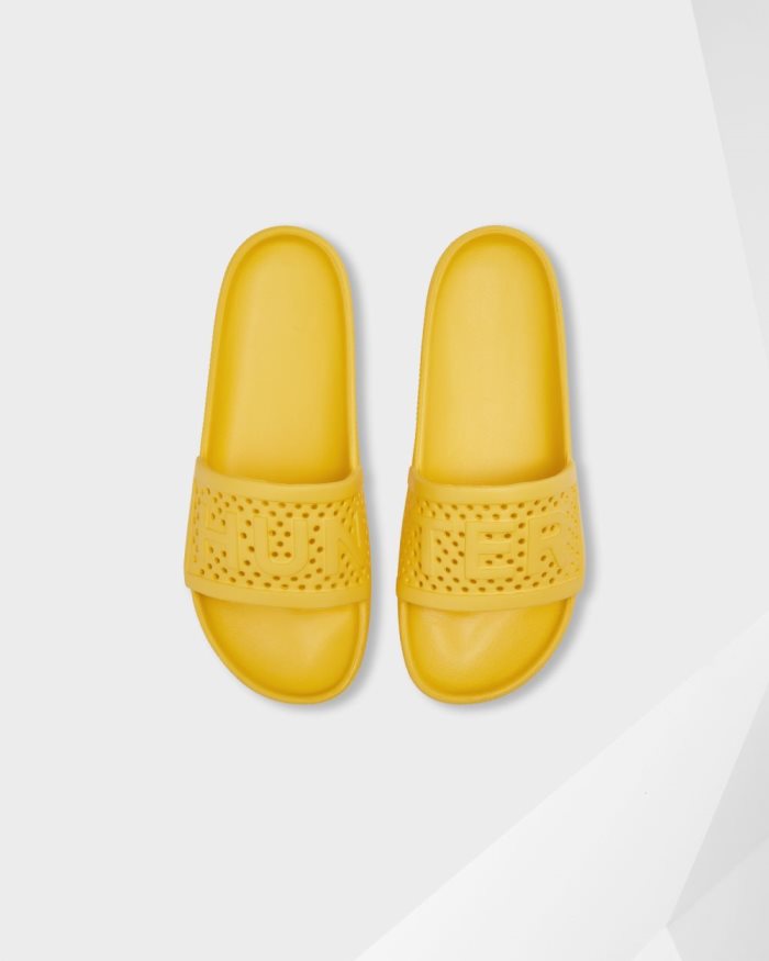 Yellow Women's Hunter Lightweight Moulded Slides | w5HBwVVQ