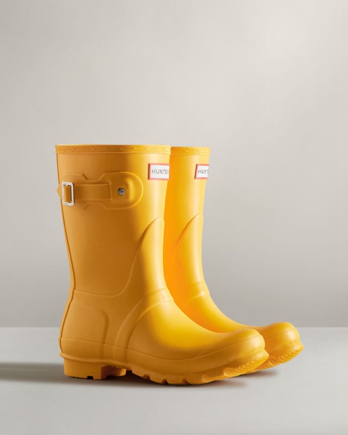 Yellow Women's Hunter Original Short Rain Boots | tayCZjXW