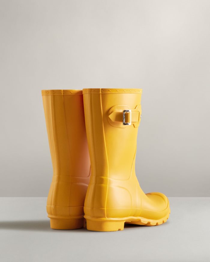 Yellow Women's Hunter Original Short Rain Boots | tayCZjXW