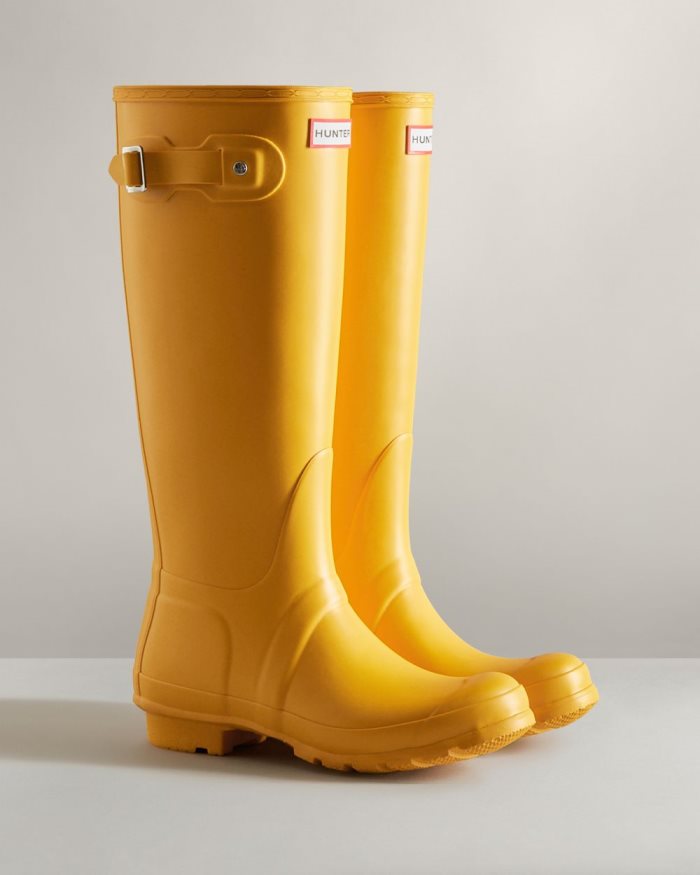 Yellow Women's Hunter Original Tall Rain Boots | 0hFyksRR